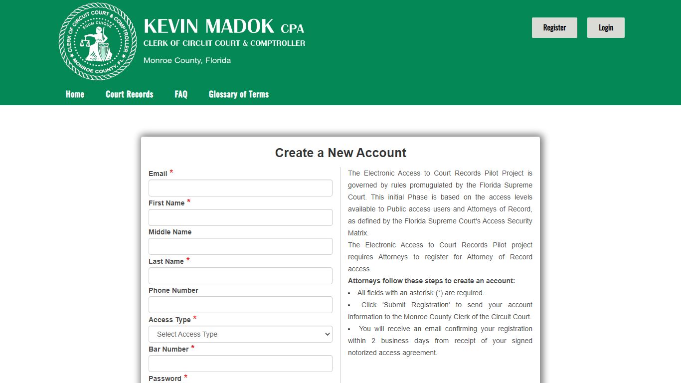 Monroe County Clerk of the Circuit Court Records Search